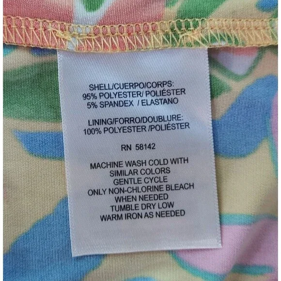 Maggy London Faux Wrap Dress Short Flutter Sleeves Womens Size 8 Colorful Floral - Picture 10 of 14